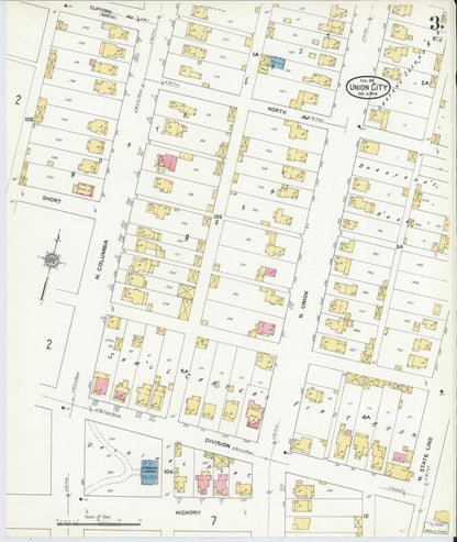 Sanborn Fire Insurance Map from Union City, Randolph County, Indiana (1911), Sheet #0003 - Complete Map Set gallery image, historic Sanborn map, vintage wall art, Indiana Indiana