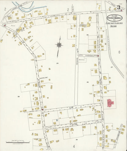 Sanborn Fire Insurance Map from Pascoag, Providence County, Rhode Island (1921), Sheet #0003 - Complete Map Set gallery image, historic Sanborn map, vintage wall art, Rhode Island Rhode Island
