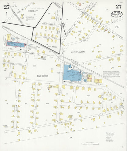 Sanborn Fire Insurance Map from Monroe, Union County, North Carolina (1930), Sheet #0027 - Complete Map Set gallery image, historic Sanborn map, vintage wall art, North Carolina North Carolina