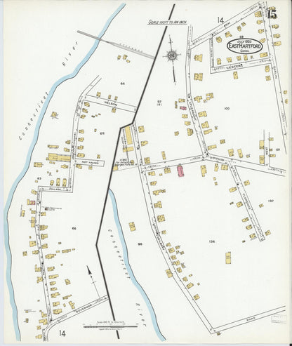 Sanborn Fire Insurance Map from East Hartford, Hartford County, Connecticut (1920), Sheet #0015 - Complete Map Set gallery image, historic Sanborn map, vintage wall art, Connecticut Connecticut