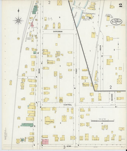 Sanborn Fire Insurance Map from Eldred, McKean County, Pennsylvania (1899), Sheet #0002 - Complete Map Set gallery image, historic Sanborn map, vintage wall art, Pennsylvania Pennsylvania
