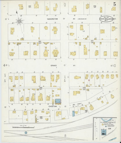 Sanborn Fire Insurance Map from South McAlester, Pittsburg County, Oklahoma (1902), Sheet #0005 - Complete Map Set gallery image, historic Sanborn map, vintage wall art, Oklahoma Oklahoma