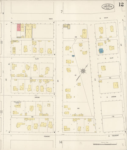 Sanborn Fire Insurance Map from Dayton, Columbia County, Washington (1916), Sheet #0012 - Complete Map Set gallery image, historic Sanborn map, vintage wall art, Washington Washington