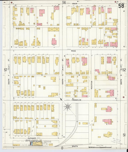 Sanborn Fire Insurance Map from Hamilton, Butler County, Ohio (1899), Sheet #0058 - Historic Sanborn Fire Insurance Map Print, vintage old map wall art, antique decor, genealogy gift, Ohio Ohio map