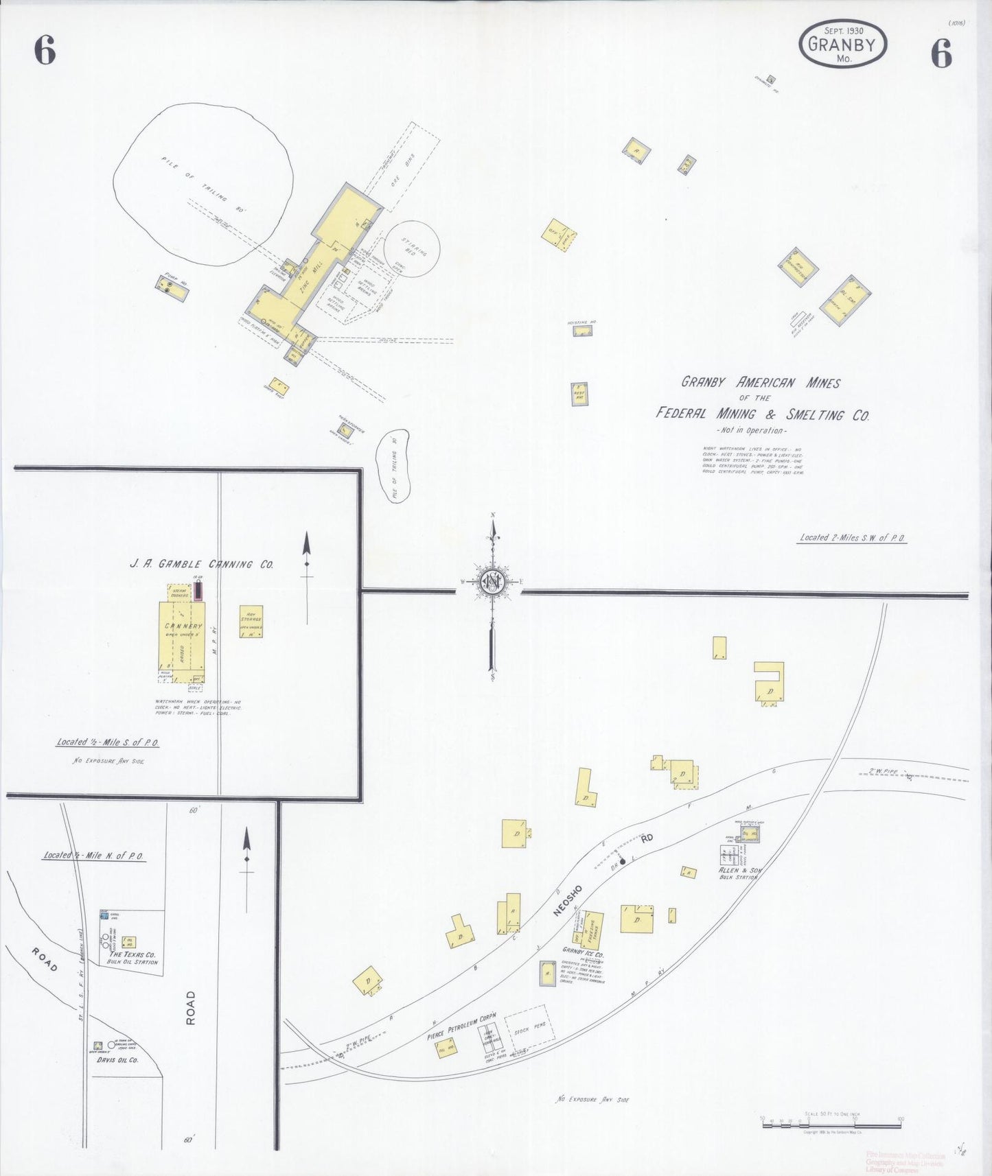 Sanborn Fire Insurance Map from Granby, Newton County, Missouri (1930), Sheet #0006 - Complete Map Set gallery image, historic Sanborn map, vintage wall art, Missouri Missouri