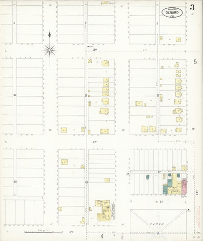 Sanborn Fire Insurance Map from Oxnard, Ventura County, California (1900), Sheet #0003 - Complete Map Set gallery image, historic Sanborn map, vintage wall art, California California