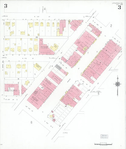 Sanborn Fire Insurance Map from Littlefield, Lamb County, Texas (1950), Sheet #0003 - Complete Map Set gallery image, historic Sanborn map, vintage wall art, Texas Texas