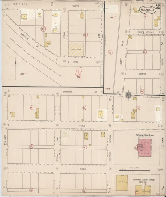 Sanborn Fire Insurance Map from Estacada, Clackamas County, Oregon (1931), Sheet #0002 - Historic Sanborn Fire Insurance Map Print, vintage old map wall art, antique decor, genealogy gift, Oregon Oregon map