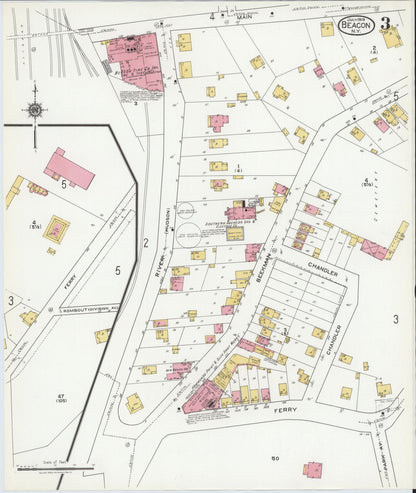 Sanborn Fire Insurance Map from Beacon, Dutchess County, New York (1919), Sheet #0003 - Complete Map Set gallery image, historic Sanborn map, vintage wall art, New York New York