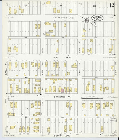 Sanborn Fire Insurance Map from Ashland, Ashland County, Wisconsin (1909), Sheet #0012 - Complete Map Set gallery image, historic Sanborn map, vintage wall art, Wisconsin Wisconsin