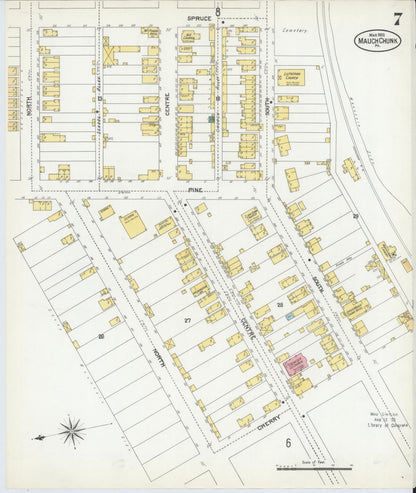 Sanborn Fire Insurance Map from Mauch Chunk, Carbon County, Pennsylvania (1902), Sheet #0007 - Complete Map Set gallery image, historic Sanborn map, vintage wall art, Pennsylvania Pennsylvania