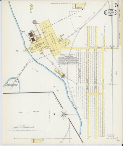 Sanborn Fire Insurance Map from Cloquet, Carlton County, Minnesota (1892), Sheet #0005 - Historic Sanborn Fire Insurance Map Print, vintage old map wall art, antique decor, genealogy gift, Minnesota Minnesota map