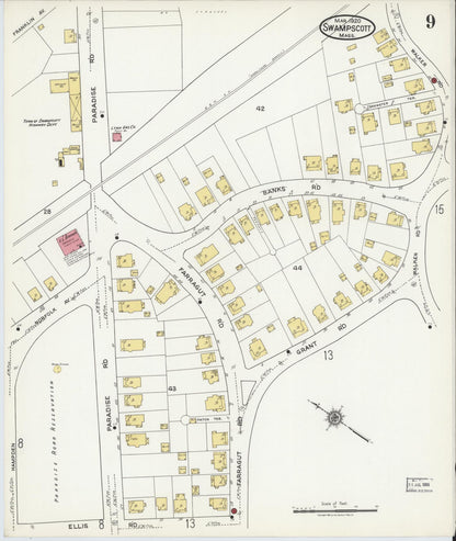Sanborn Fire Insurance Map from Swampscott, Essex County, Massachusetts (1920), Sheet #0009 - Complete Map Set gallery image, historic Sanborn map, vintage wall art, Massachusetts Massachusetts