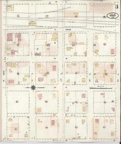 Sanborn Fire Insurance Map from Sandy, Salt Lake County, Utah (1930), Sheet #0003 - Complete Map Set gallery image, historic Sanborn map, vintage wall art, Utah Utah