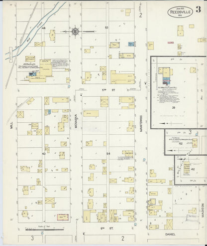 Sanborn Fire Insurance Map from Reedsville, Manitowoc County, Wisconsin (1913), Sheet #0003 - Historic Sanborn Fire Insurance Map Print, vintage old map wall art, antique decor, genealogy gift, Wisconsin Wisconsin map