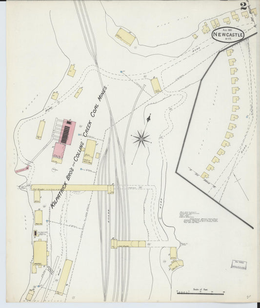 Sanborn Fire Insurance Map from Newcastle, Weston County, Wyoming (1891), Sheet #0002 - Historic Sanborn Fire Insurance Map Print, vintage old map wall art, antique decor, genealogy gift, Wyoming Wyoming map