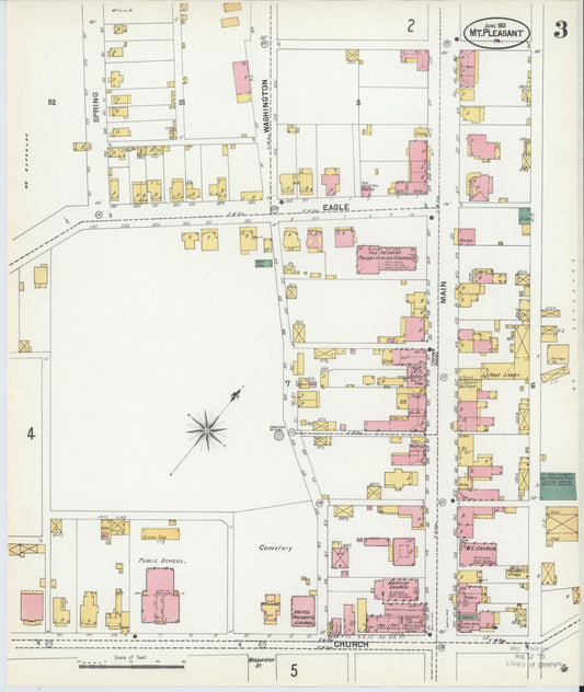 Sanborn Fire Insurance Map from Mount Pleasant, Westmoreland County, Pennsylvania (1901), Sheet #0003 - Historic Sanborn Fire Insurance Map Print, vintage old map wall art, antique decor, genealogy gift, Pennsylvania Pennsylvania map
