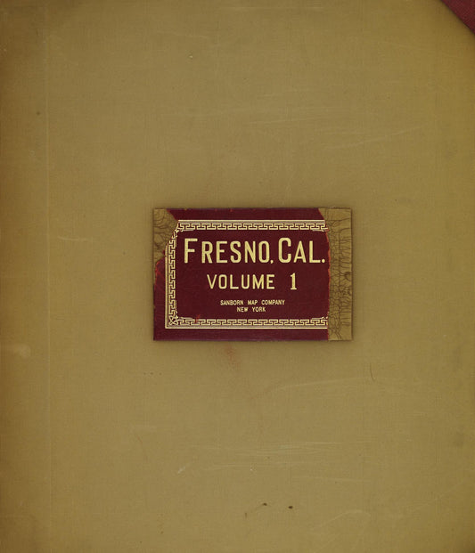 Sanborn Fire Insurance Map from Fresno, Fresno County, California (1950), Sheet #0001 - Historic Sanborn Fire Insurance Map Print, vintage old map wall art, antique decor, genealogy gift, California California map