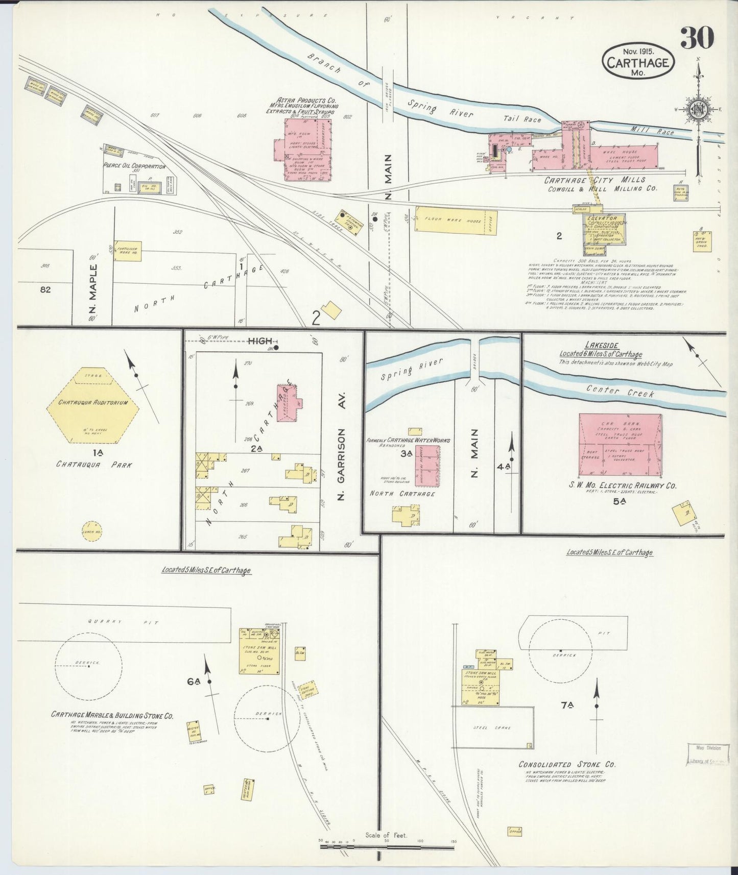 Sanborn Fire Insurance Map from Carthage, Jasper County, Missouri (1915), Sheet #0030 - Complete Map Set gallery image, historic Sanborn map, vintage wall art, Missouri Missouri