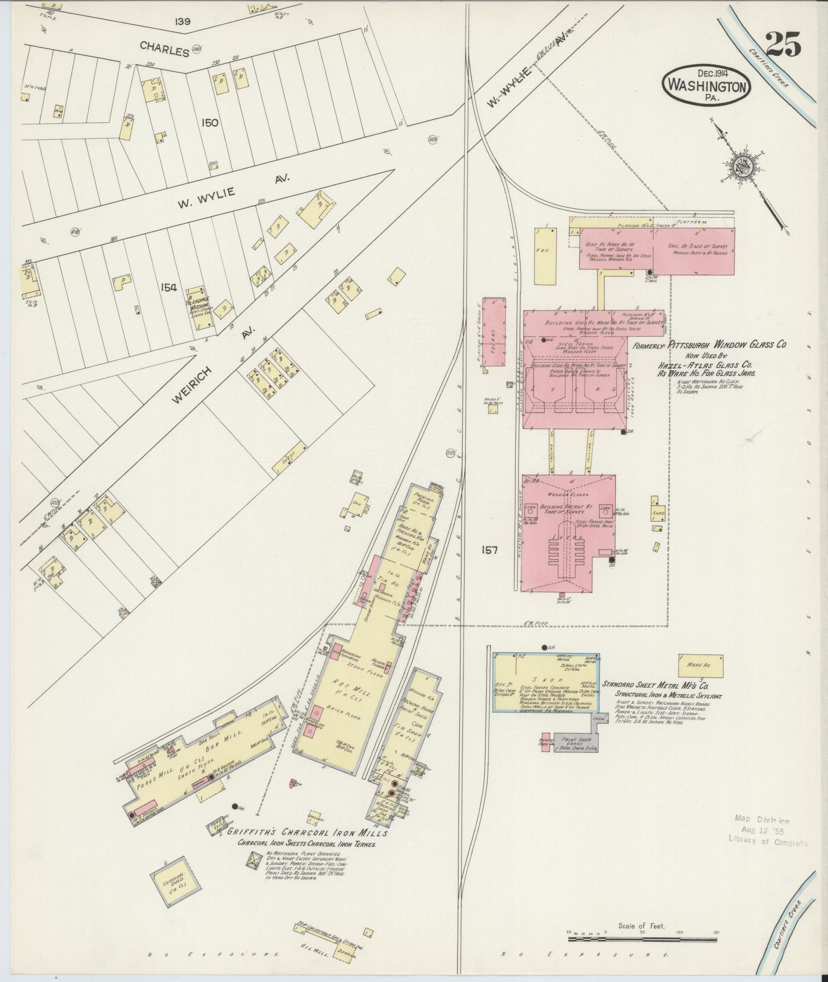 Sanborn Fire Insurance Map from Washington, Washington County, Pennsylvania (1914), Sheet #0025 - Complete Map Set gallery image, historic Sanborn map, vintage wall art, Sanborn Fire Insurance Map from Washington Washington