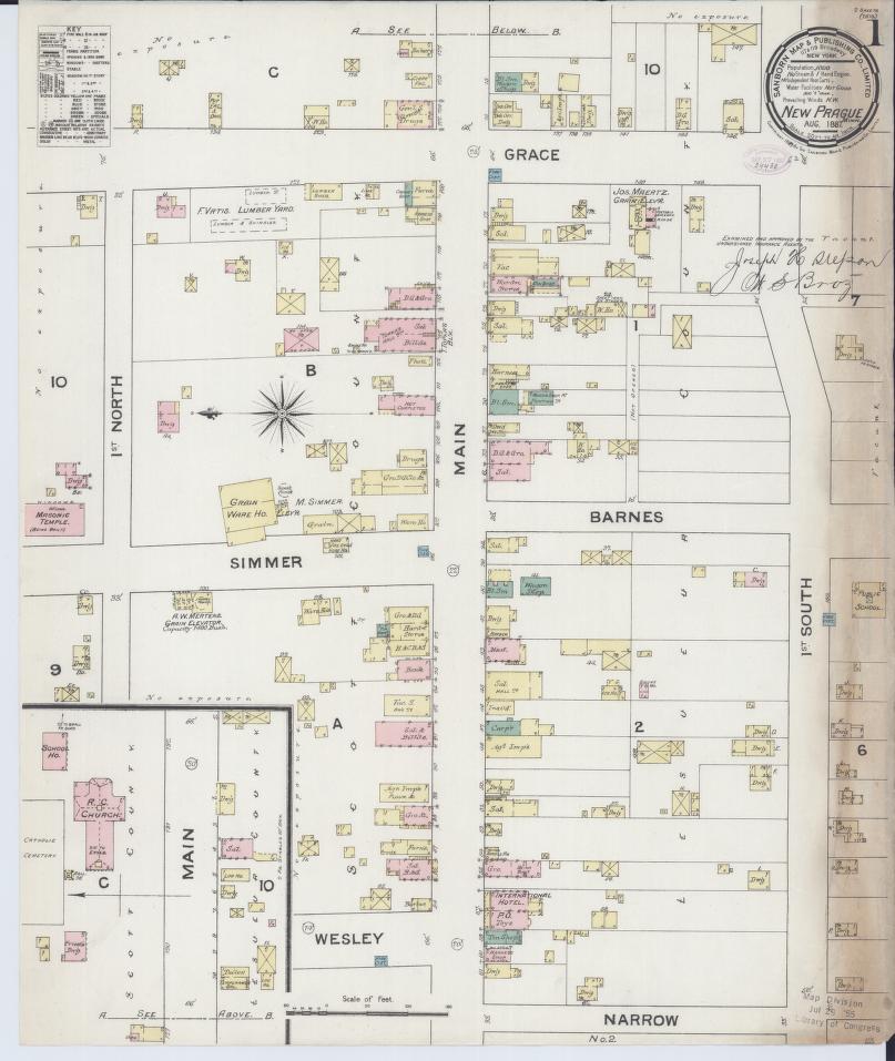 Sanborn Fire Insurance Map from New Prague, Scott And Le Sueur, Minnesota. (1887) – Map View
