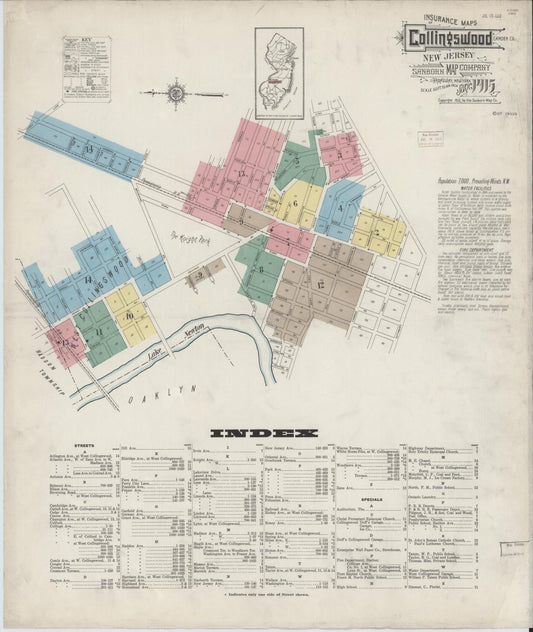 Sanborn Fire Insurance Map from Collingswood, Camden County, New Jersey. (1915) – Historic Sanborn Fire Insurance Map Print