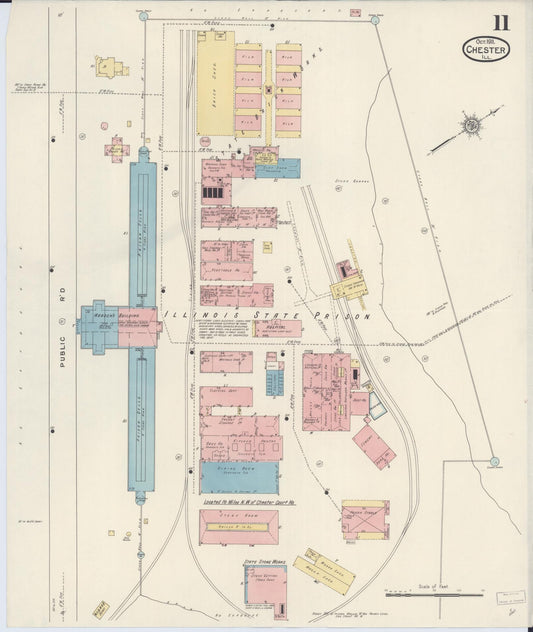 Sanborn Fire Insurance Map from Chester, Randolph County, Illinois (1911), Sheet #0011 - Historic Sanborn Fire Insurance Map Print, vintage old map wall art, antique decor, genealogy gift, Illinois Illinois map