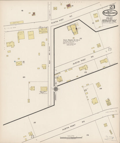 Sanborn Fire Insurance Map from New Braunfels, Comal County, Texas (1922), Sheet #0023 - Complete Map Set gallery image, historic Sanborn map, vintage wall art, Texas Texas