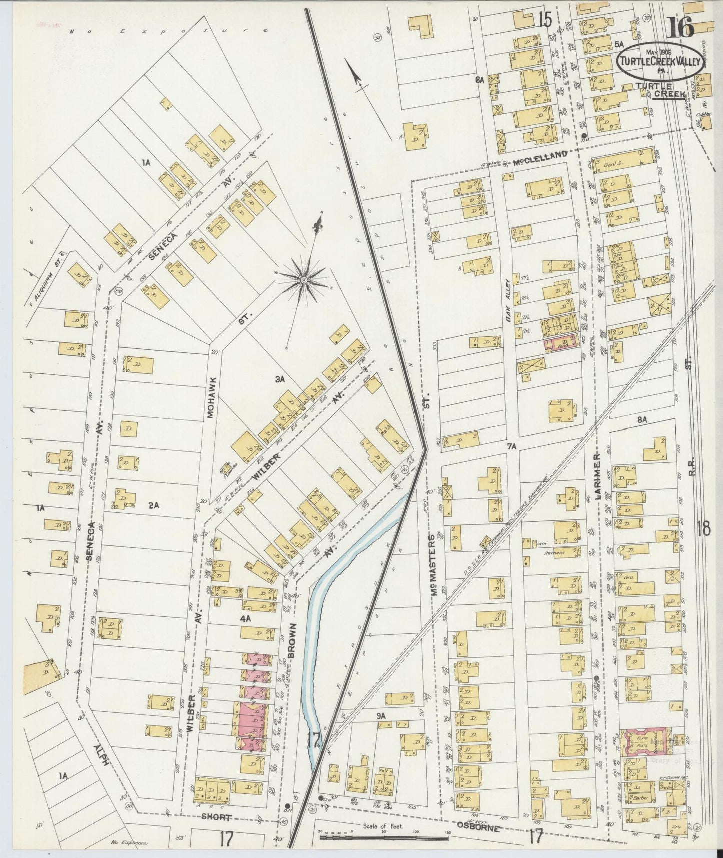 Sanborn Fire Insurance Map from Turtle Creek Valley, Allegheny County, Pennsylvania (1906), Sheet #0016 - Complete Map Set gallery image, historic Sanborn map, vintage wall art, Pennsylvania Pennsylvania
