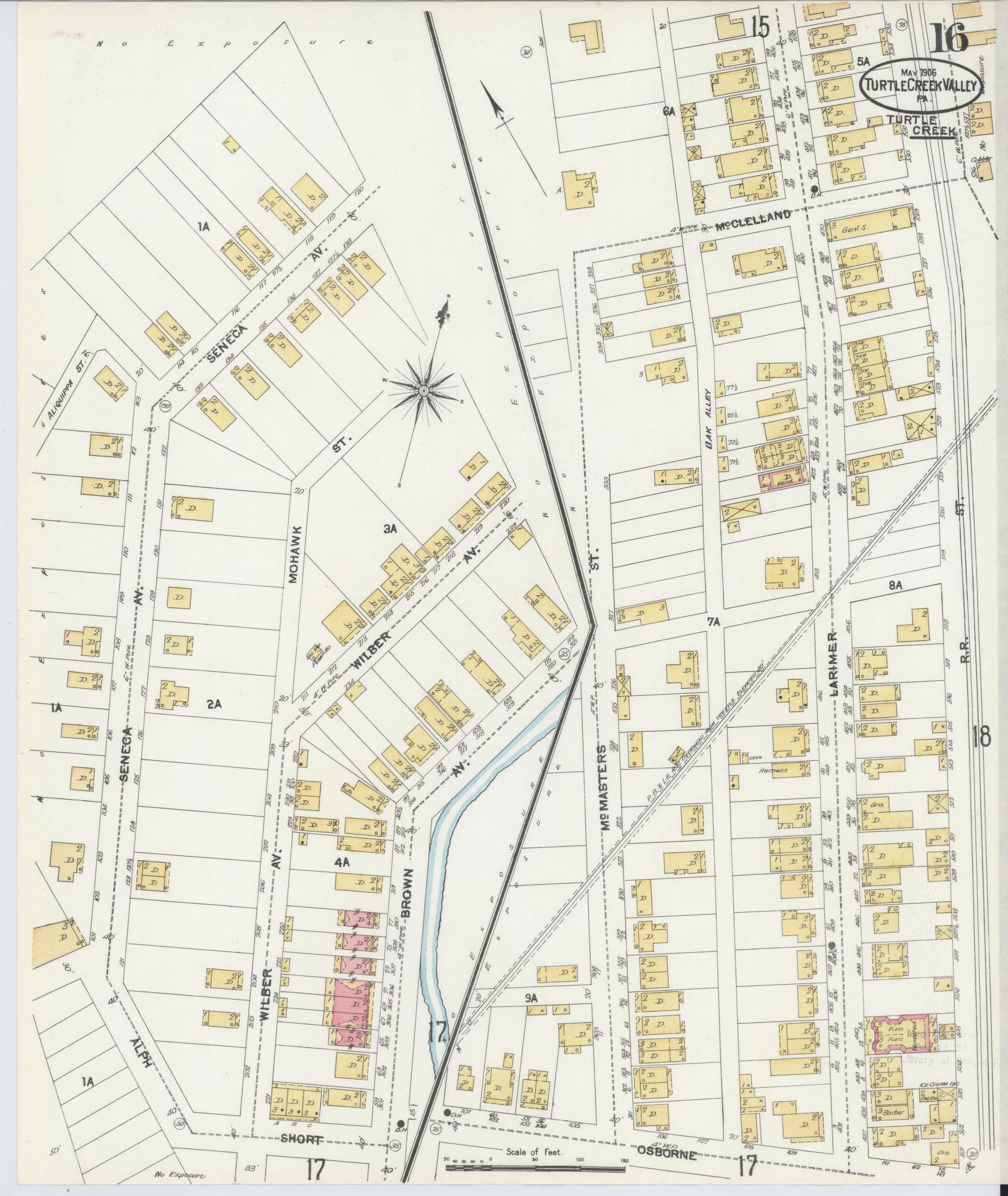 Sanborn Fire Insurance Map from Turtle Creek Valley, Allegheny County, Pennsylvania (1906), Sheet #0016 - Complete Map Set gallery image, historic Sanborn map, vintage wall art, Pennsylvania Pennsylvania