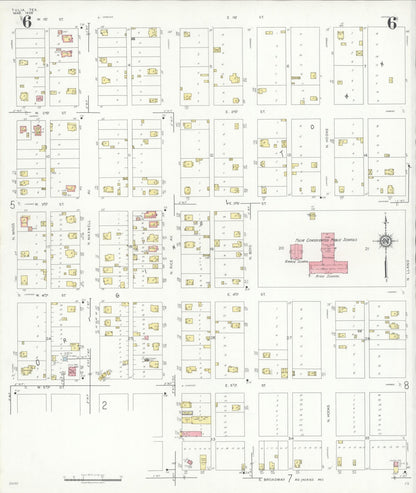 Sanborn Fire Insurance Map from Tulia, Swisher County, Texas (1936), Sheet #0006 - Complete Map Set gallery image, historic Sanborn map, vintage wall art, Texas Texas