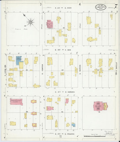 Sanborn Fire Insurance Map from Lake City, Wabasha County, Minnesota (1909), Sheet #0007 - Historic Sanborn Fire Insurance Map Print, vintage old map wall art, antique decor, genealogy gift, Minnesota Minnesota map