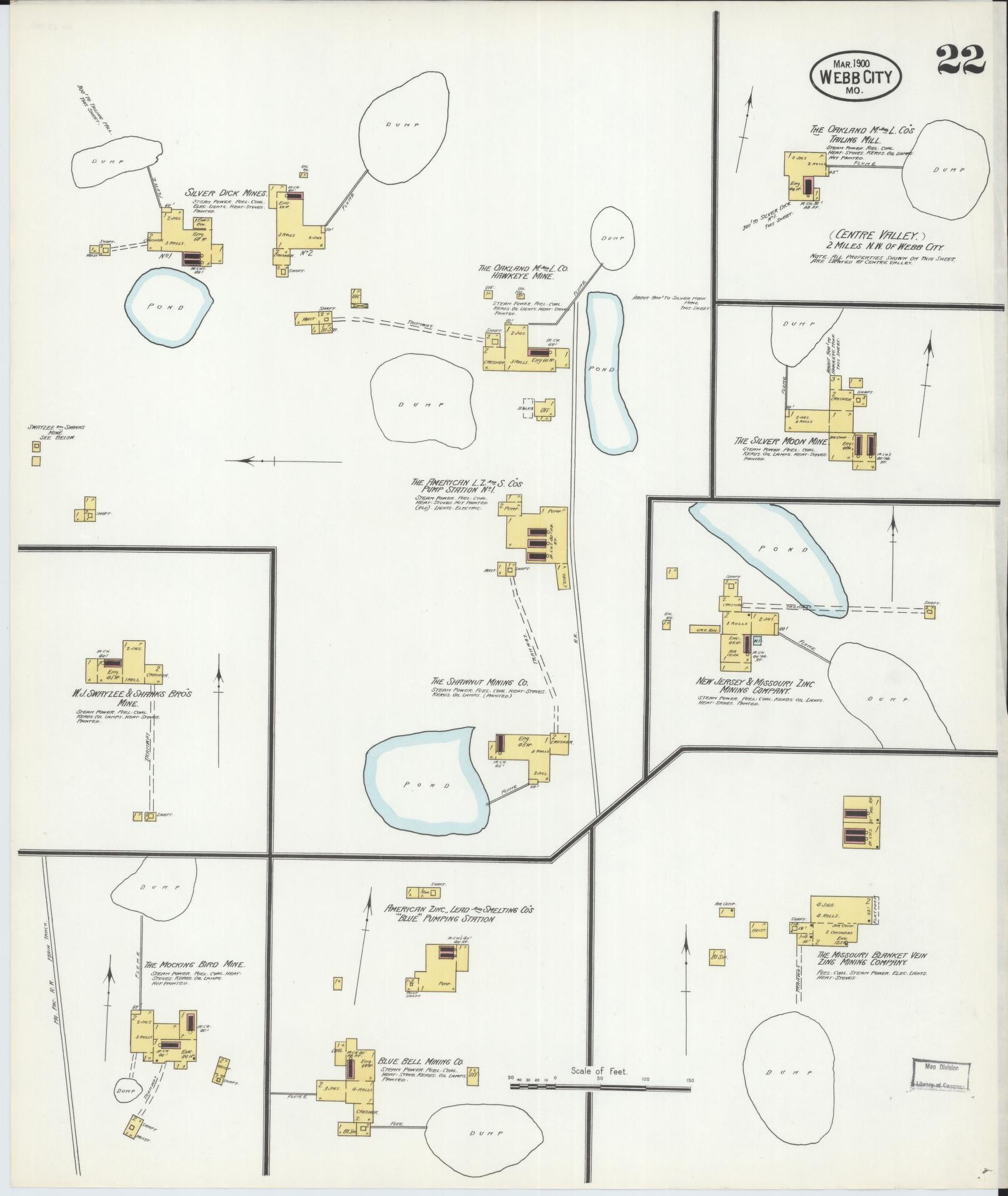 Sanborn Fire Insurance Map from Webb City, Jasper County, Missouri (1900), Sheet #0022 - Complete Map Set gallery image, historic Sanborn map, vintage wall art, Missouri Missouri