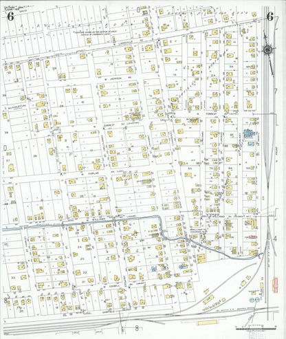 Sanborn Fire Insurance Map from Wynne, Cross County, Arkansas (1951), Sheet #0006 - Complete Map Set gallery image, historic Sanborn map, vintage wall art, Arkansas Arkansas