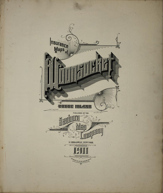 Sanborn Fire Insurance Map from Woonsocket, Providence County, Rhode Island. (1911) – Historic Sanborn Fire Insurance Map Print