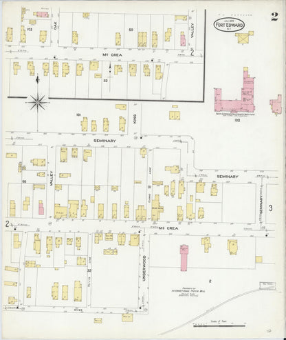 Sanborn Fire Insurance Map from Fort Edward, Washington County, New York (1909), Sheet #0002 - Complete Map Set gallery image, historic Sanborn map, vintage wall art, New York New York