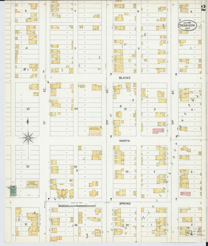 Sanborn Fire Insurance Map from Dennison, Tuscarawas County, Ohio (1901), Sheet #0002 - Complete Map Set gallery image, historic Sanborn map, vintage wall art, Ohio Ohio