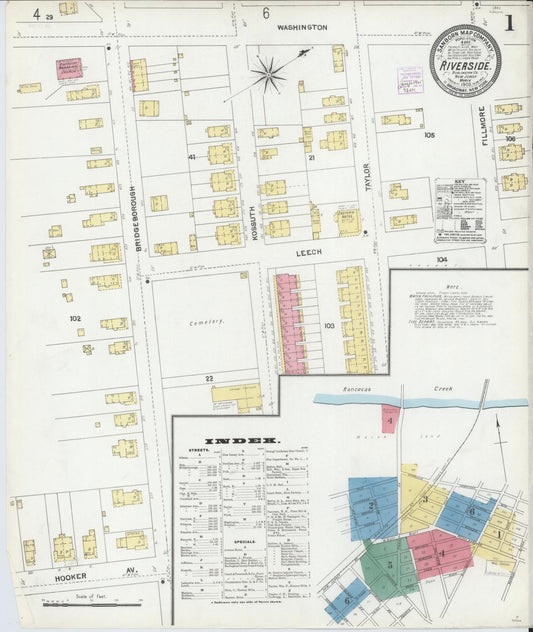 Sanborn Fire Insurance Map from Riverside, Burlington County, New Jersey. (1905) – Historic Sanborn Fire Insurance Map Print