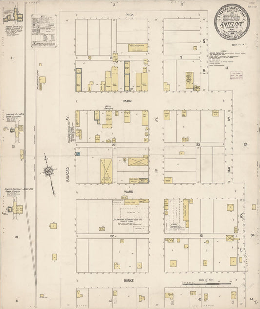 Sanborn Fire Insurance Map from Antelope, Sheridan County, Montana (1914), Sheet #0001 - Historic Sanborn Fire Insurance Map Print, vintage old map wall art, antique decor, genealogy gift, Montana Montana map
