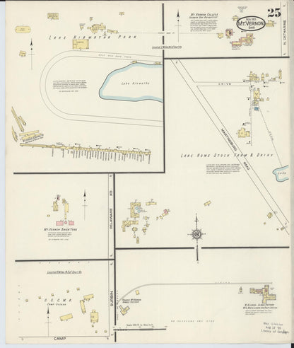 Sanborn Fire Insurance Map from Mount Vernon, Knox County, Ohio (1913), Sheet #0025 - Complete Map Set gallery image, historic Sanborn map, vintage wall art, Ohio Ohio