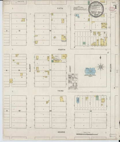 Sanborn Fire Insurance Map from Castle Rock, Douglas County, Colorado (1895), Sheet #0001 - Complete Map Set gallery image, historic Sanborn map, vintage wall art, Colorado Colorado