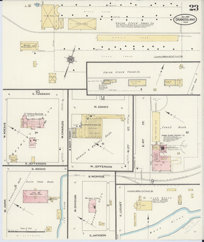 Sanborn Fire Insurance Map from Grand Island, Hall County, Nebraska (1909), Sheet #0023 - Complete Map Set gallery image, historic Sanborn map, vintage wall art, Nebraska Nebraska