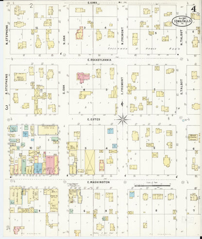 Sanborn Fire Insurance Map from Iowa Falls, Hardin County, Iowa (1897), Sheet #0004 - Historic Sanborn Fire Insurance Map Print