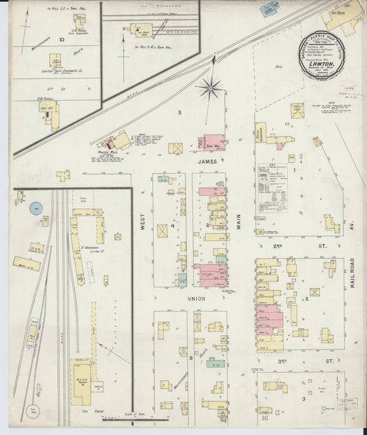 Sanborn Fire Insurance Map from Lawton, Van Buren County, Michigan (1896), Sheet #0001 - Historic Sanborn Fire Insurance Map Print, vintage old map wall art, antique decor, genealogy gift, Michigan Michigan map