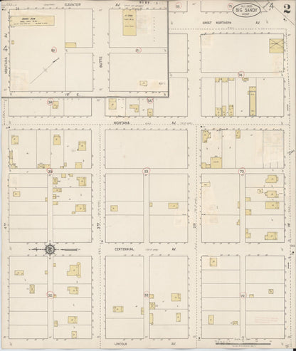 Sanborn Fire Insurance Map from Big Sandy, Chouteau County, Montana (1929), Sheet #0002 - Complete Map Set gallery image, historic Sanborn map, vintage wall art, Montana Montana