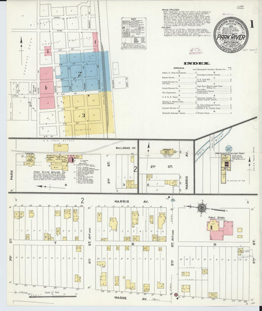 Sanborn Fire Insurance Map from Park River, Walsh County, North Dakota. (1910) – Historic Sanborn Fire Insurance Map Print