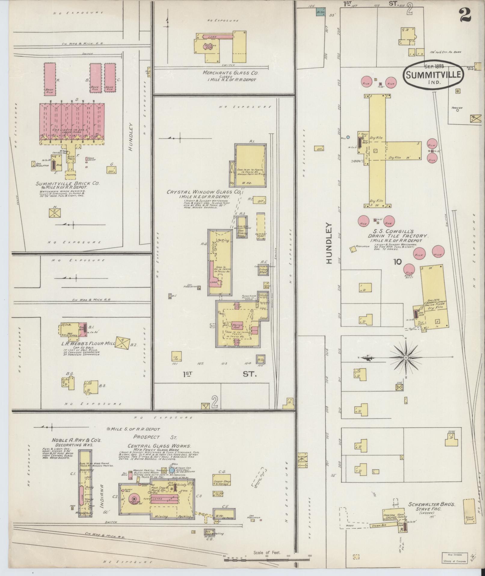 Sanborn Fire Insurance Map from Summitville, Madison County, Indiana (1893), Sheet #0002 - Complete Map Set gallery image, historic Sanborn map, vintage wall art, Indiana Indiana