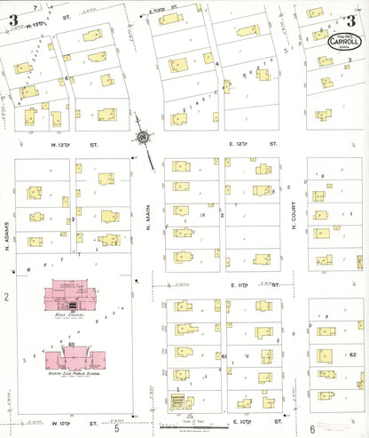 Sanborn Fire Insurance Map from Carroll, Carroll County, Iowa (1923), Sheet #0003 - Historic Sanborn Fire Insurance Map Print