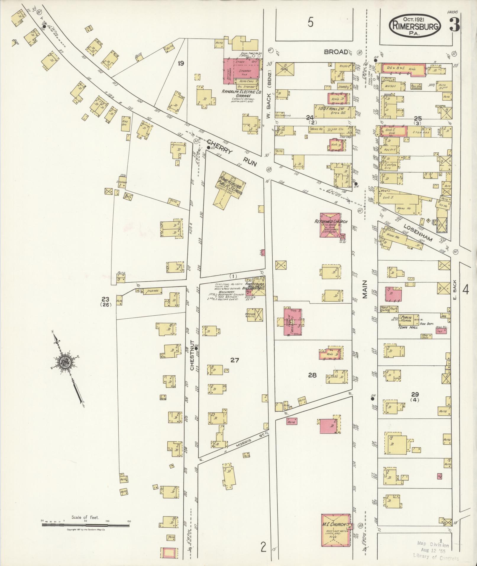 Sanborn Fire Insurance Map from Rimersburg, Clarion County, Pennsylvania (1921), Sheet #0003 - Complete Map Set gallery image, historic Sanborn map, vintage wall art, Pennsylvania Pennsylvania