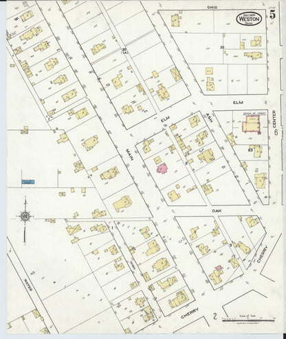 Sanborn Fire Insurance Map from Weston, Wood County, Ohio (1920), Sheet #0005 - Historic Sanborn Fire Insurance Map Print, vintage old map wall art, antique decor, genealogy gift, Ohio Ohio map